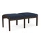 Lesro Lenox Wood 2 Seat Bench Wood Frame, Mocha, RF Blueberry Upholstery LW2001 - alternate 2